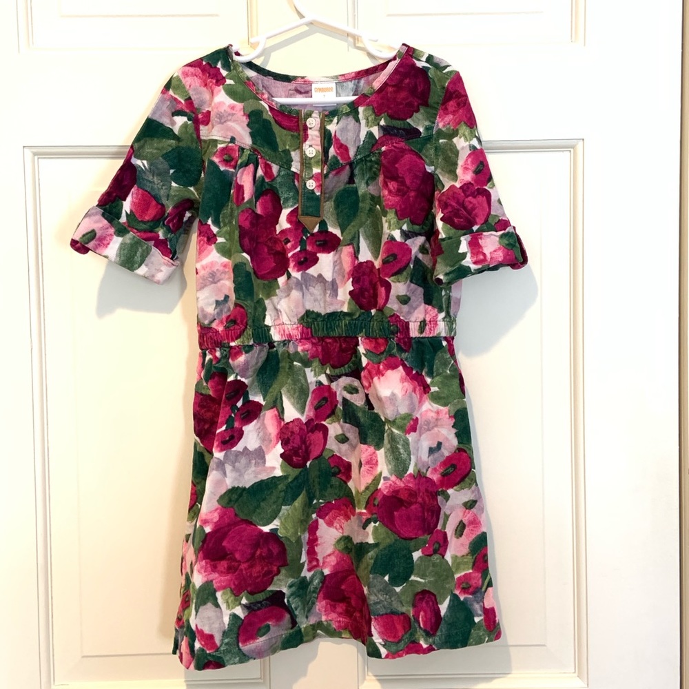 Sweet Gymboree floral corduroy dress